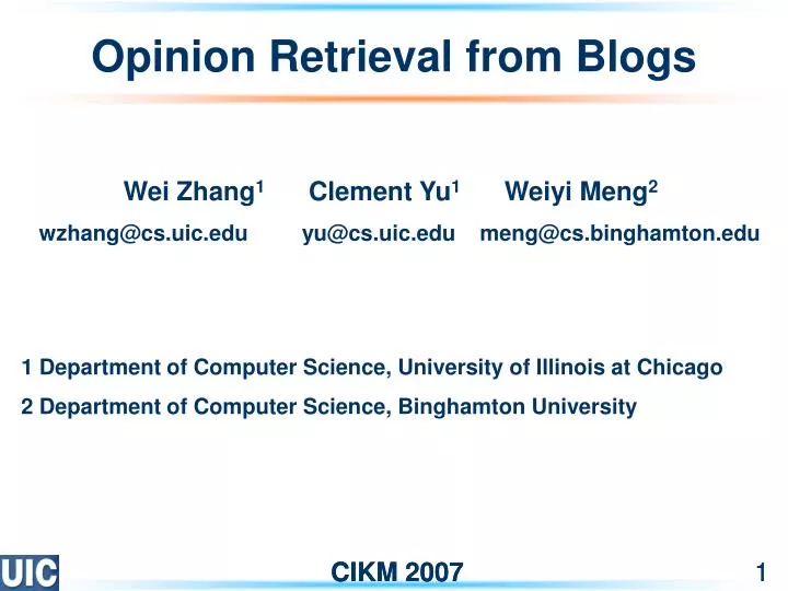 opinion retrieval from blogs