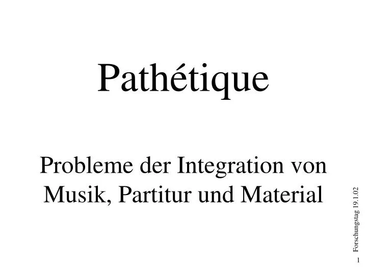 path tique probleme der integration von musik partitur und material