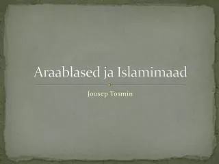 araablased ja islamimaad