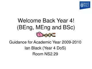 welcome back year 4 beng meng and bsc