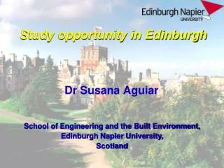 Study opportunity in Edinburgh