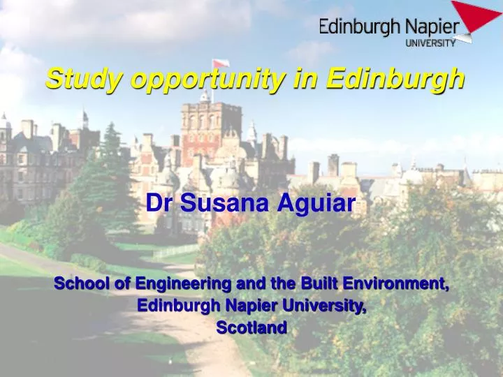 study opportunity in edinburgh