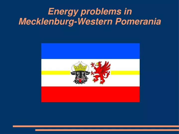 energy problems in mecklenburg western pomerania