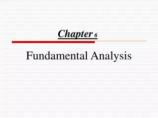 fundamental analysis