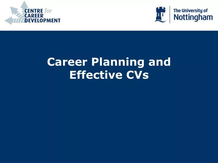 career planning and effective cvs