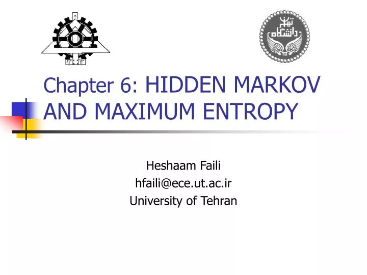 chapter 6 hidden markov and maximum entropy