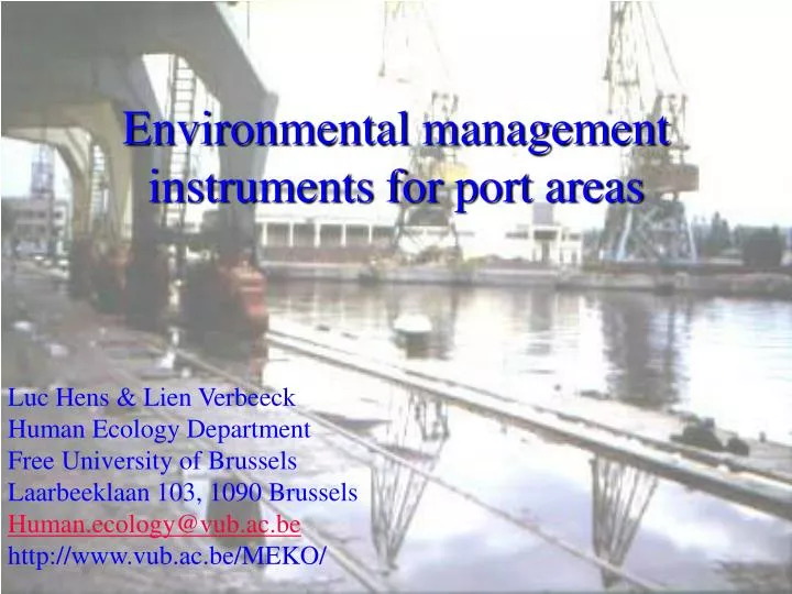 environmental management instruments for port areas