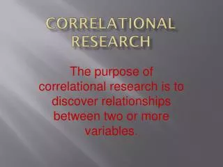 correlational research