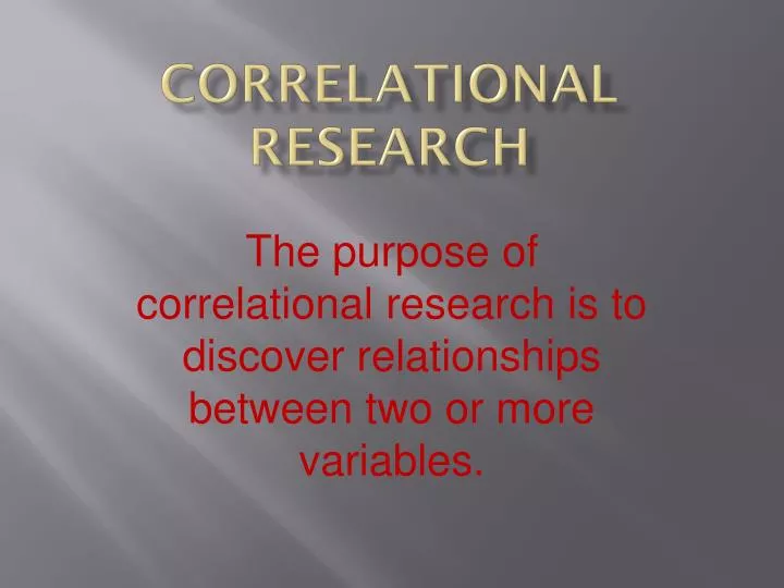 correlational research