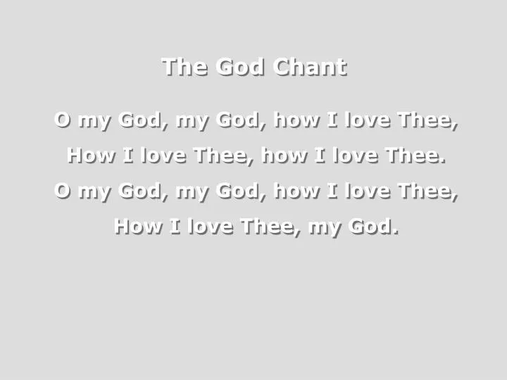 the god chant