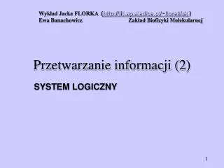 przetwarzanie informacji 2
