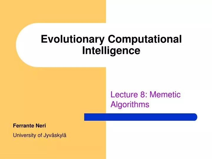 evolutionary computational intelligence
