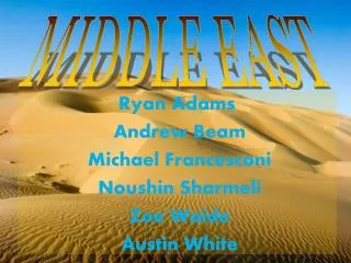 Ryan Adams Andrew Beam Michael Francesconi Noushin Sharmeli Zoe Waide Austin White