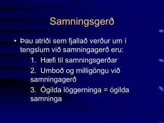 samningsger