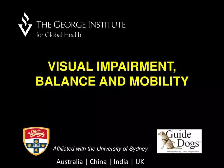 visual impairment balance and mobility