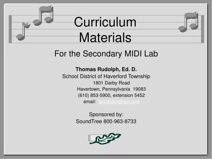 curriculum materials