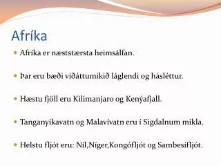 afr ka
