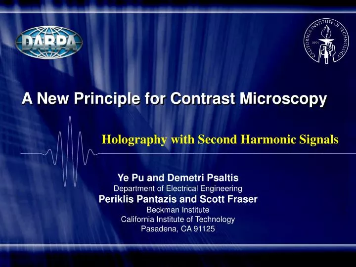 a new principle for contrast microscopy