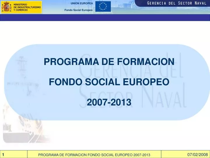 programa de formacion fondo social europeo 2007 2013