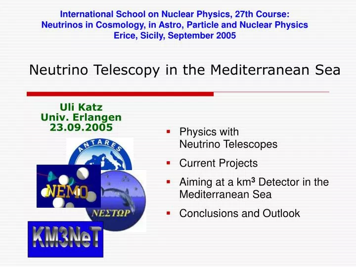 neutrino telescopy in the mediterranean sea