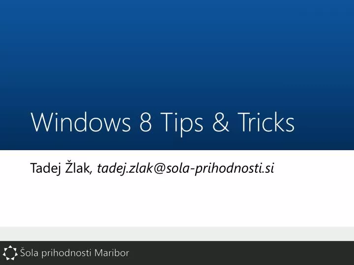 windows 8 tips tricks