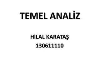 temel anal z