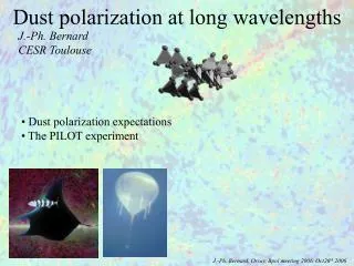 Dust polarization expectations The PILOT experiment