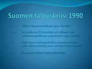 suomen talouskriisi 1990