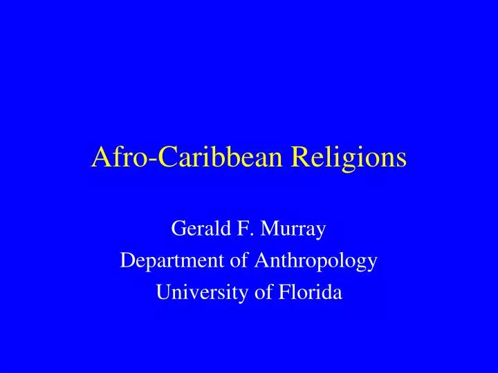 afro caribbean religions
