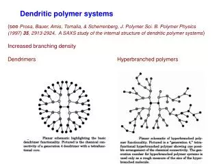 Dendritic polymer systems