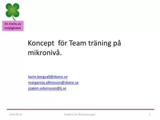 koncept f r team tr ning p mikroniv