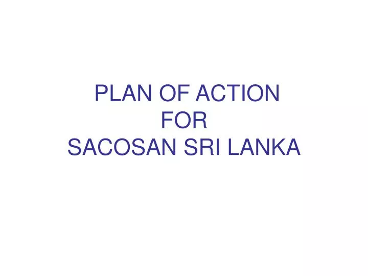 plan of action for sacosan sri lanka
