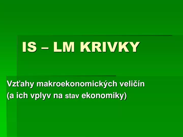 is lm krivky