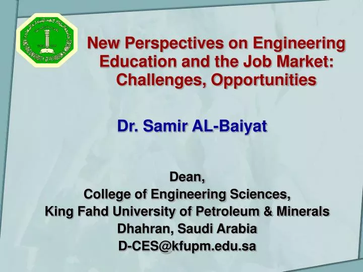 new perspectives on engineering education and the job market challenges opportunities