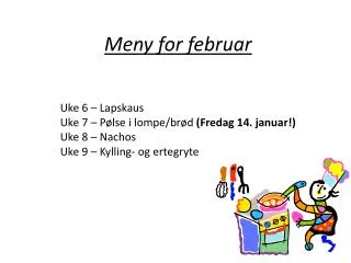 meny for februar