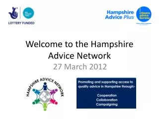 Welcome to the Hampshire Advice Network