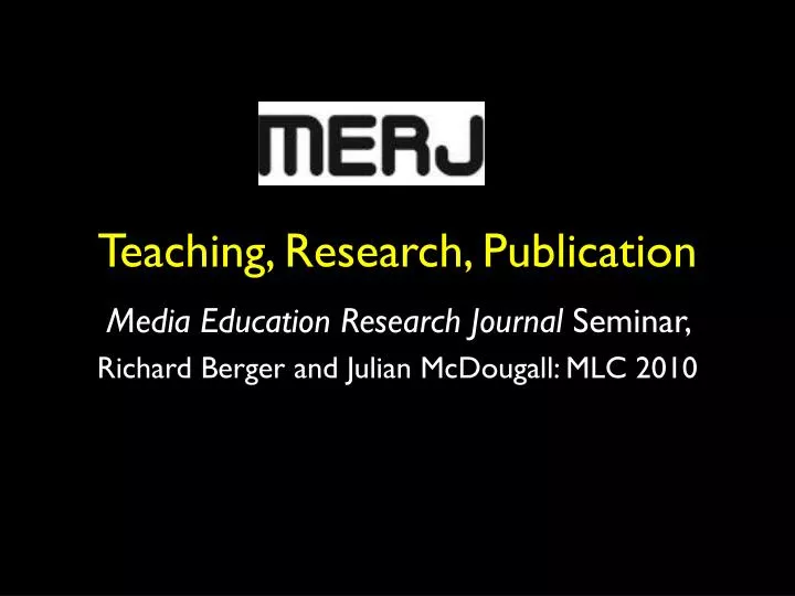 teaching research publication