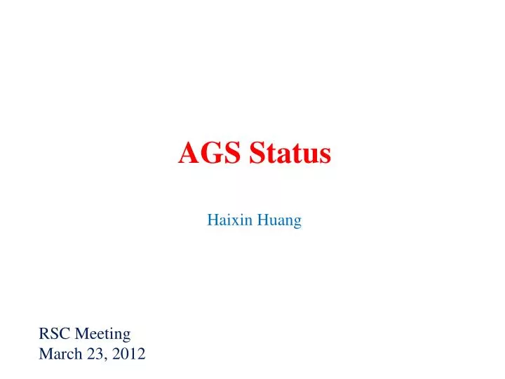 ags status