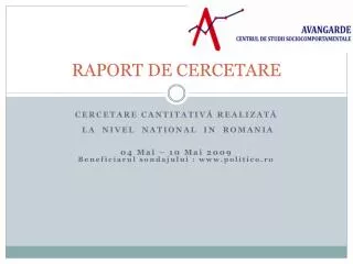 raport de cercetare