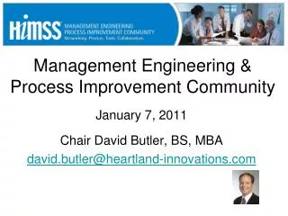 Management Engineering &amp; Process Improvement Community