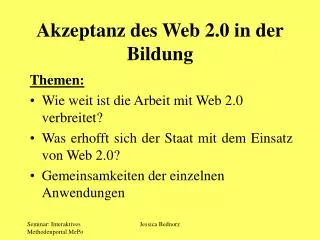 akzeptanz des web 2 0 in der bildung