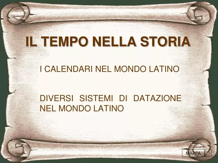 il tempo nella storia