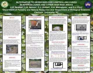 ALTERNATIVE TO HERBICIDES FOR CONTROLLING KUDZU IN RIPARIAN ZONES AND OTHER HIGH RISK AREAS