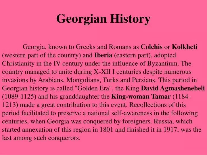 georgian history