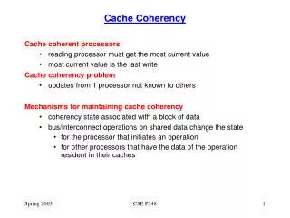 Cache Coherency