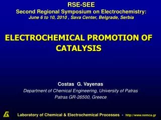 ELECTROCHEMICAL PROMOTION OF CATALYSIS