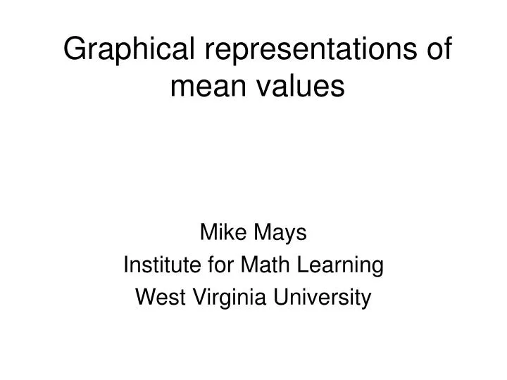 graphical representations of mean values