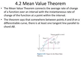 4.2 Mean Value Theorem