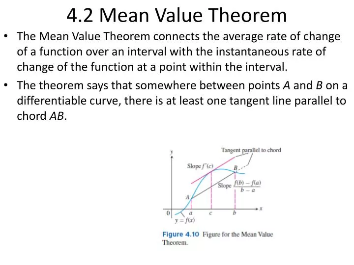 4 2 mean value theorem