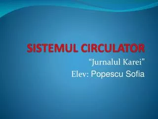 sistemul circulator